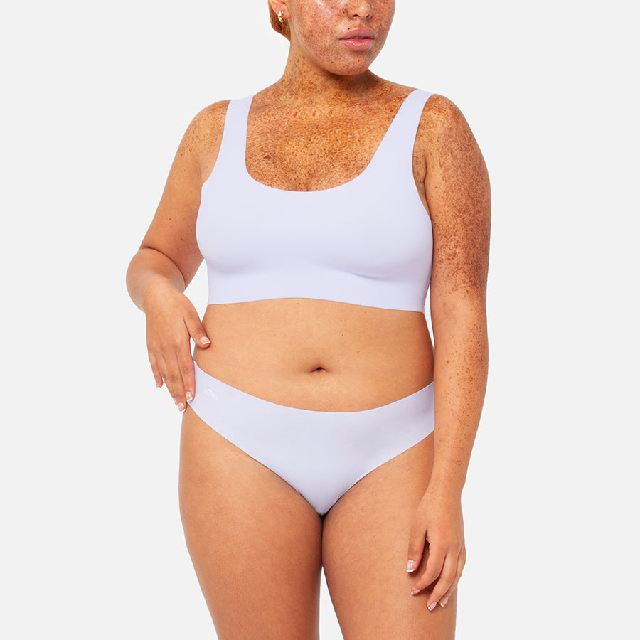 SET | Bralette cuello redondo+  Cheeky (Lavander)