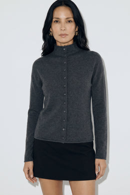 Soft Knit High Neck cardigan