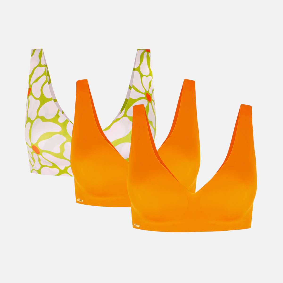 SET | Bralette cuello V Seamless - Summer 3 Piezas