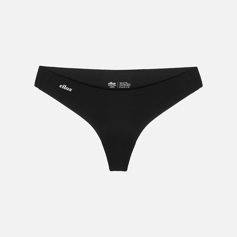 SET | Bralette cuello redondo + Tanga (Negro)