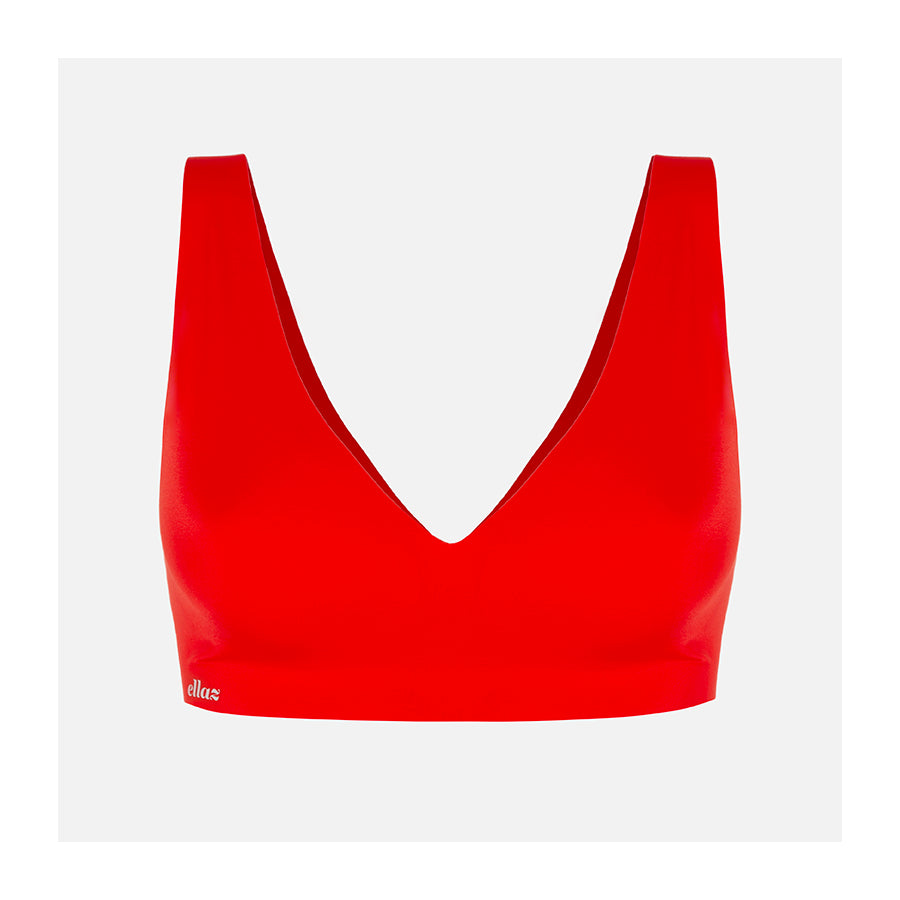 SET | Bralette cuello V + Bikini (Cherry)