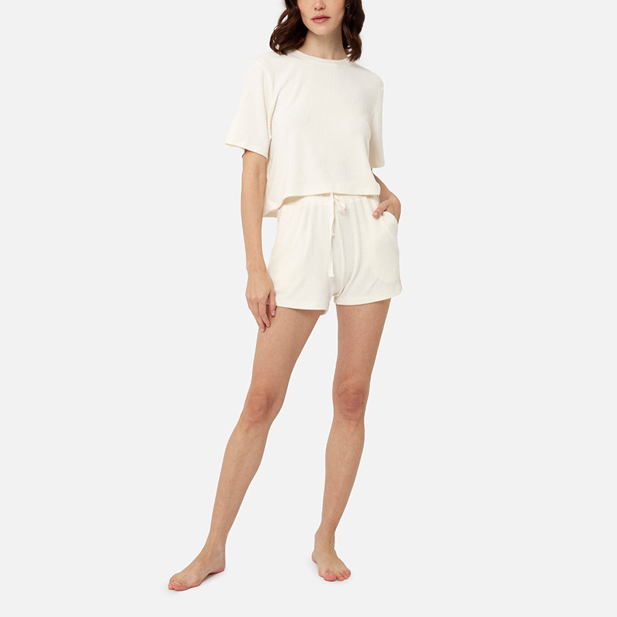 SET | T-shirt de manga corta + Short (Cream)