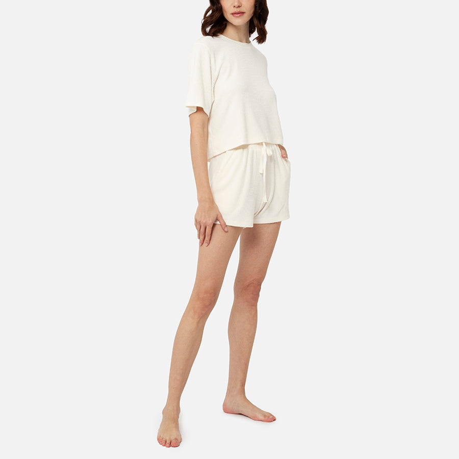 SET | T-shirt de manga corta + Short (Cream)