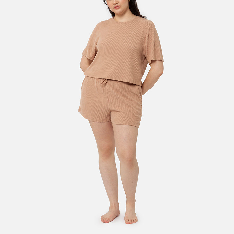 SET | T-shirt de manga corta + Short (Praline)