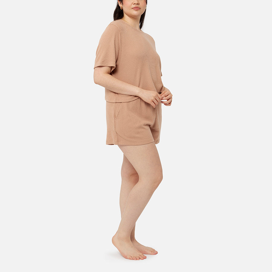 SET | T-shirt de manga corta + Short (Praline)