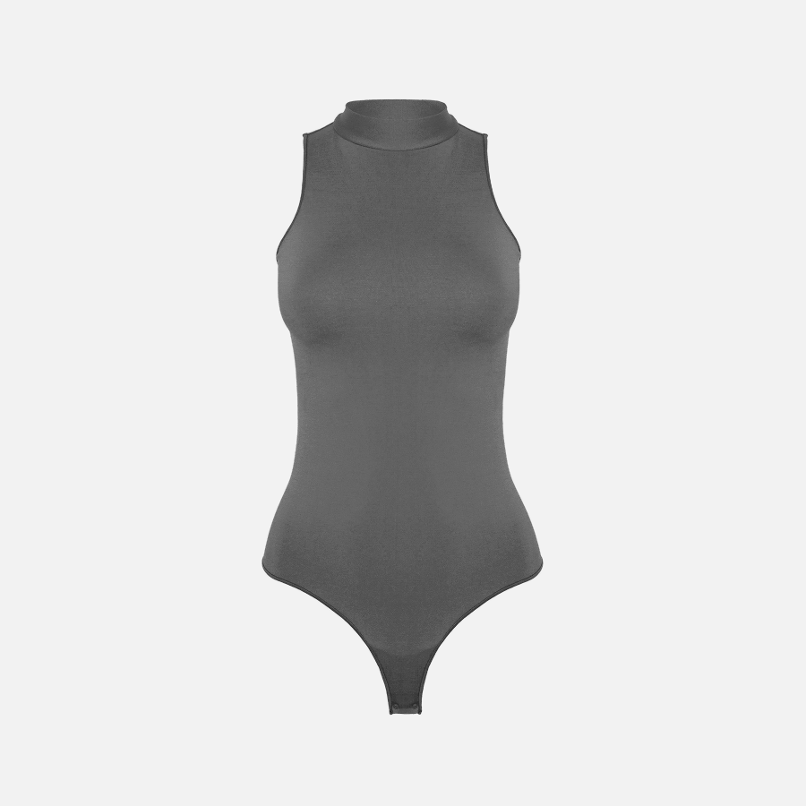 Bodysuit cuello alto sin mangas Stretch