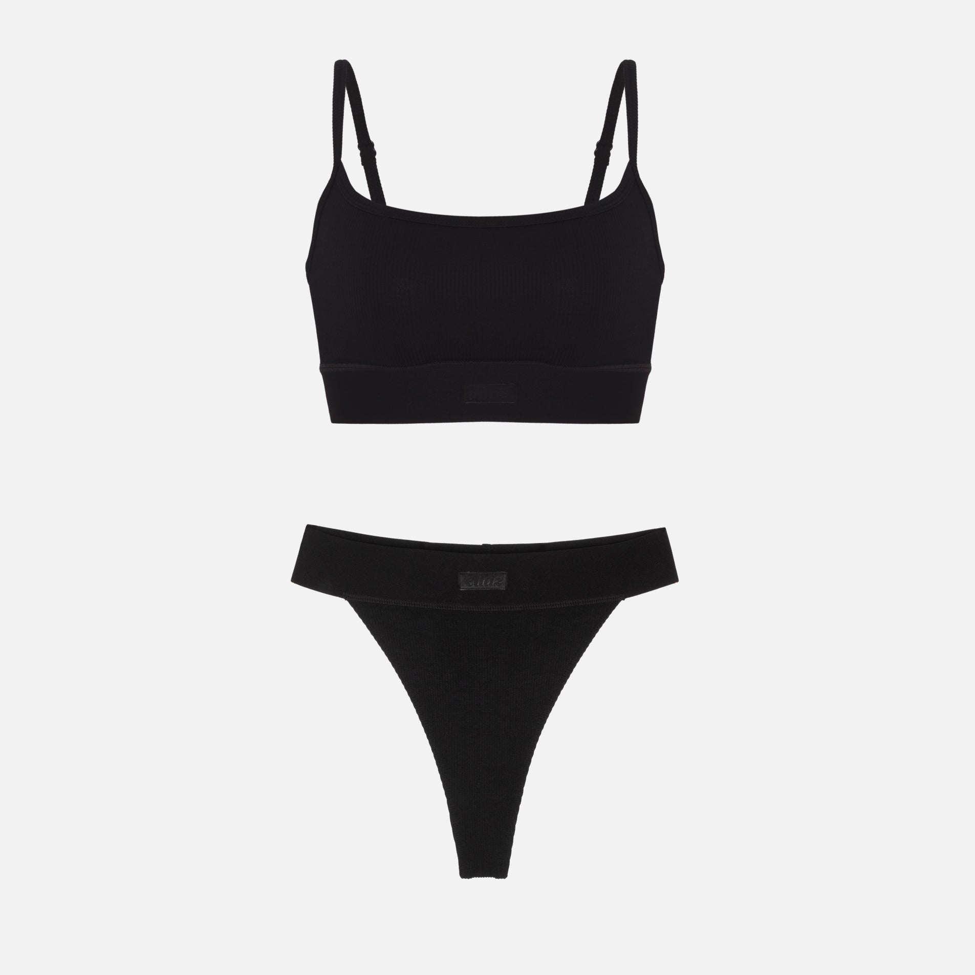 SET | Bralette scoop Rib Knit + Tanga Rib Knit