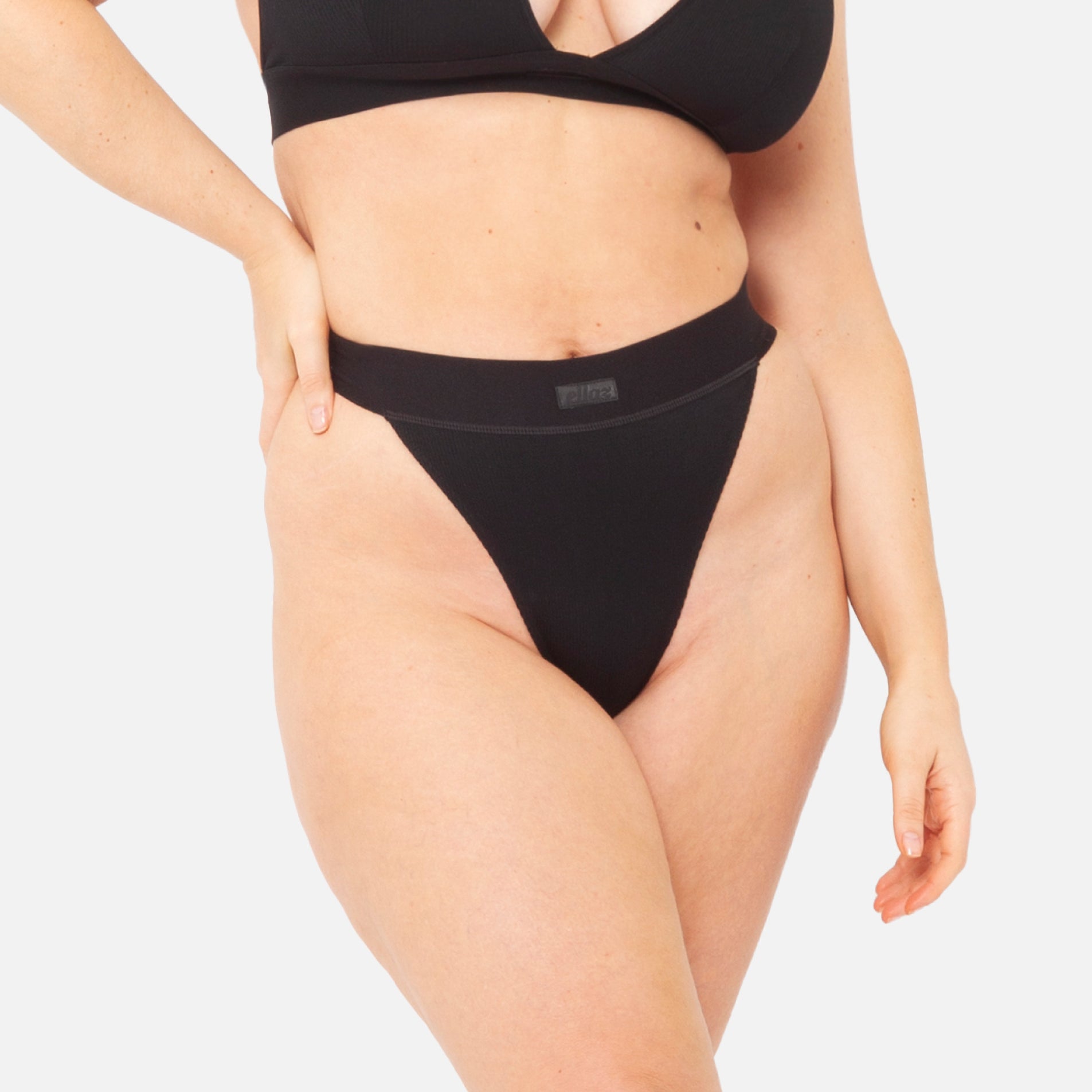 SET | Bralette scoop Rib Knit + Tanga Rib Knit