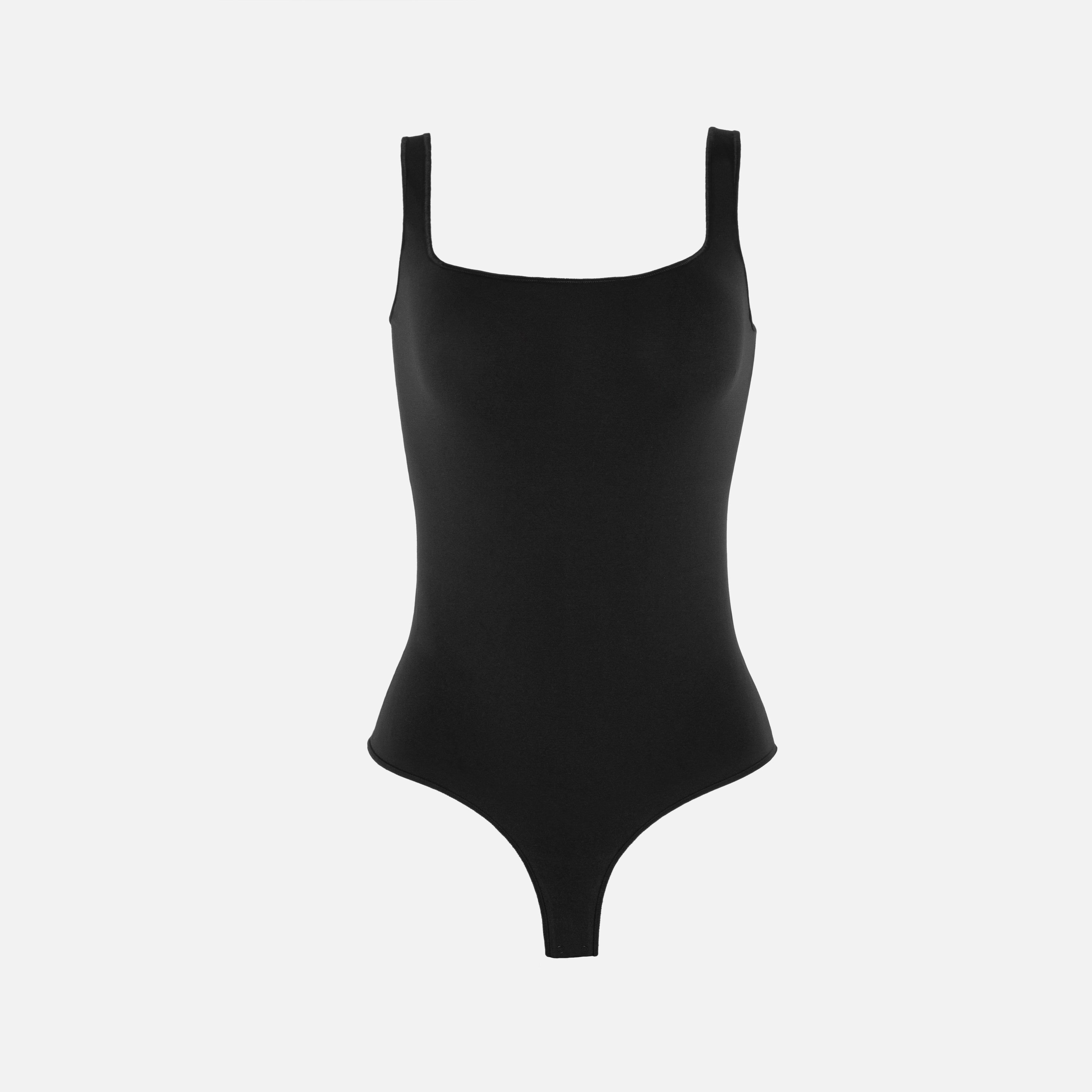 scoop bodysuit color negro Black