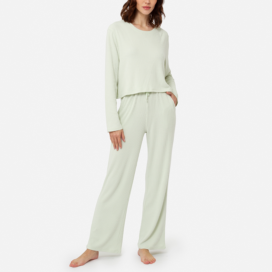 SET | T-shirt de manga larga Soft Touch + Pantalón (Mint)
