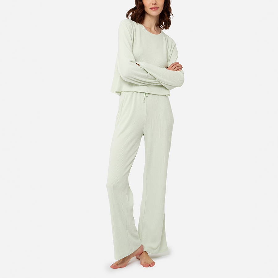 SET | T-shirt de manga larga Soft Touch + Pantalón (Mint)
