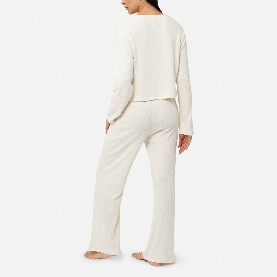 SET | T-shirt de manga larga Soft Touch + Pantalón (Cream)