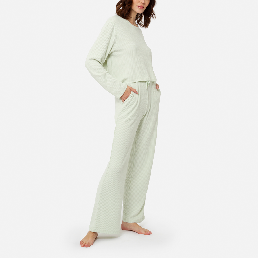 SET | T-shirt de manga larga Soft Touch + Pantalón (Mint)