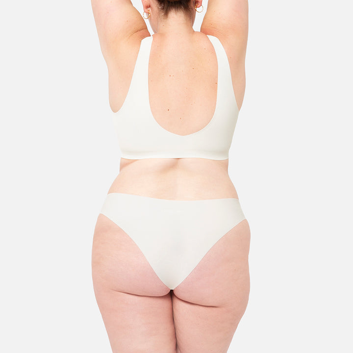 Latte Round Neck Bralette + Latte Cheeky