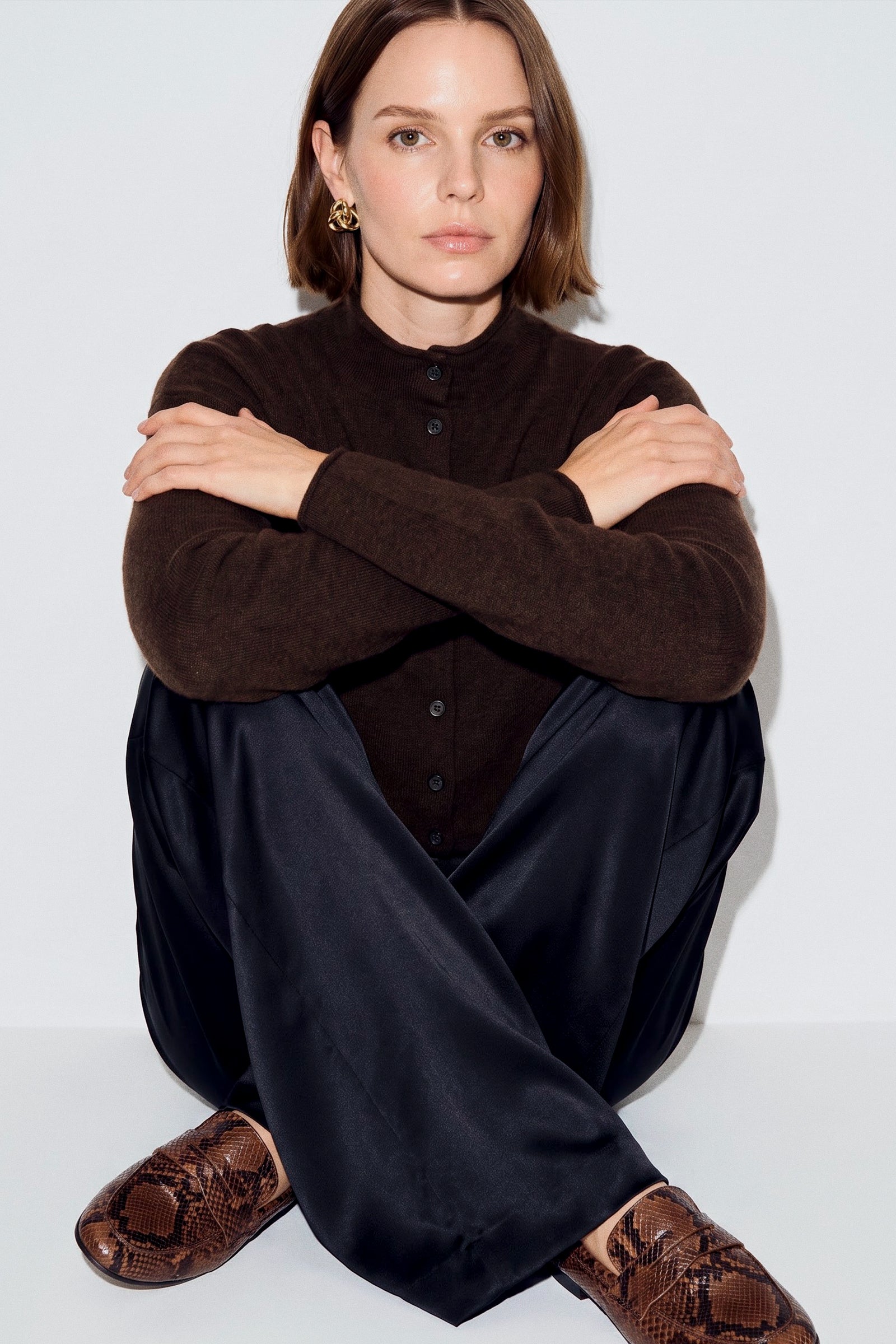 Soft Knit High Neck cardigan