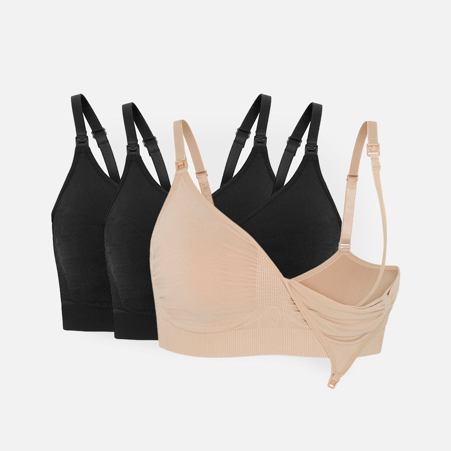 Kit de 3 bralettes de maternidad y lactancia