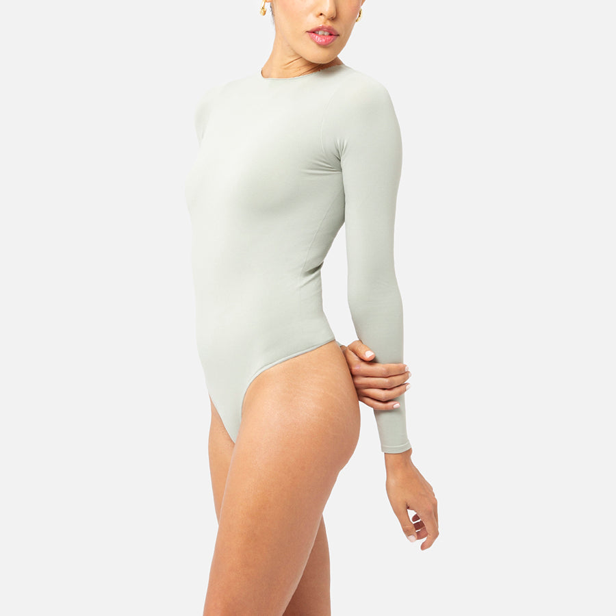 Bodysuit manga larga color Agave