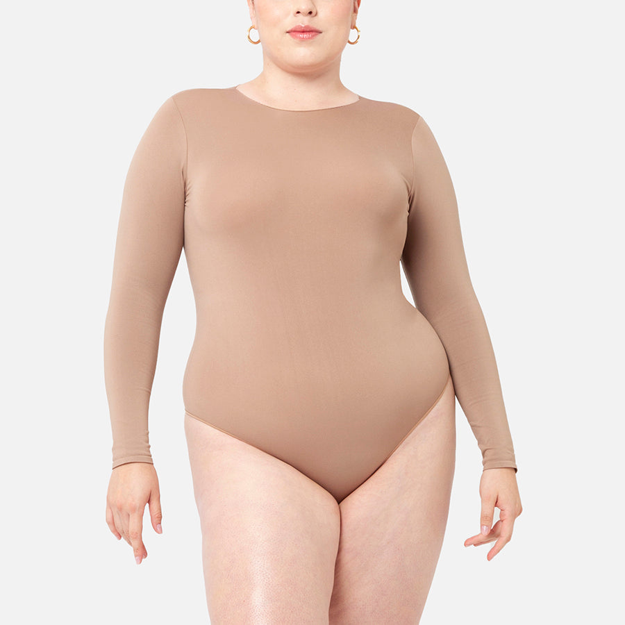 Bodysuit manga larga modelo vista frontal color Sienna