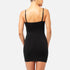 modelo de espaldas con Mini dress tirante delgado en color negro Black