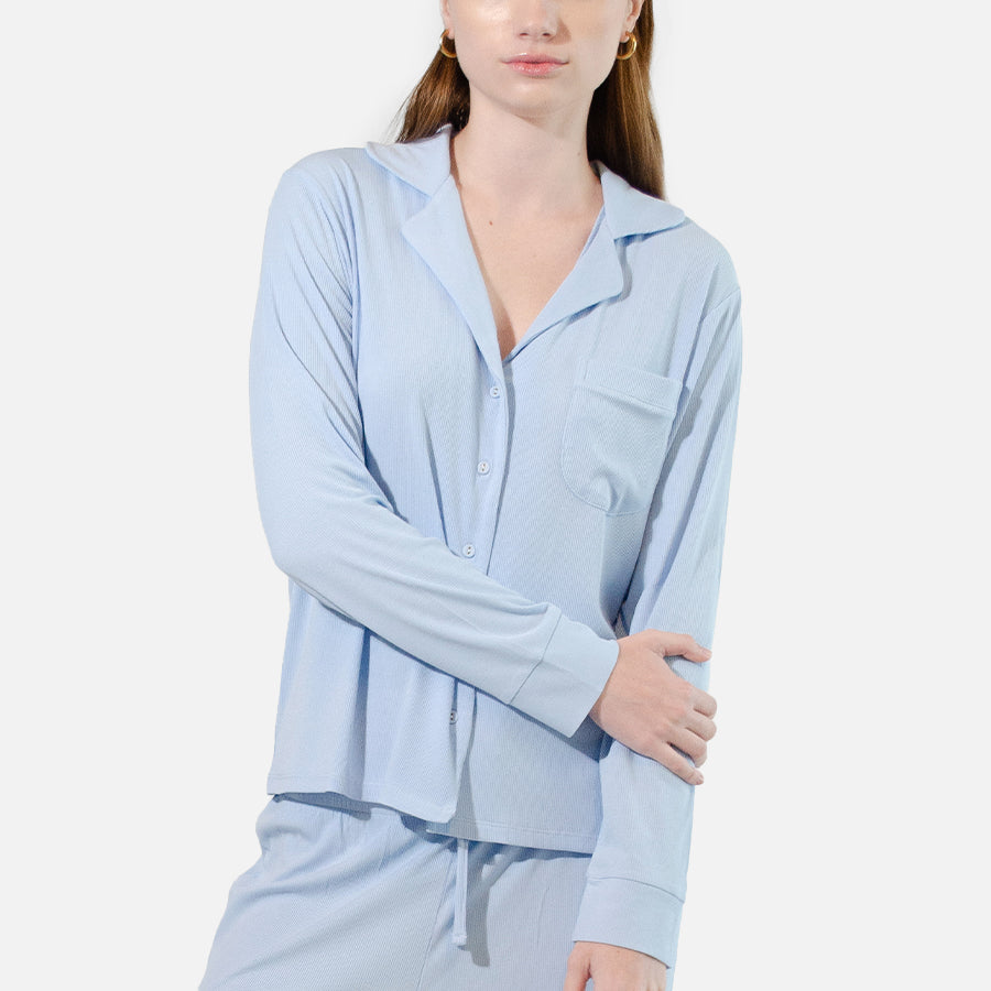 SET | Camisa de Botones & Short Cloud Pijama