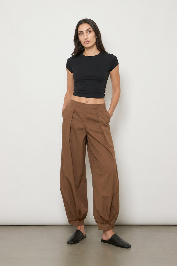 T-shirt crop de algodón