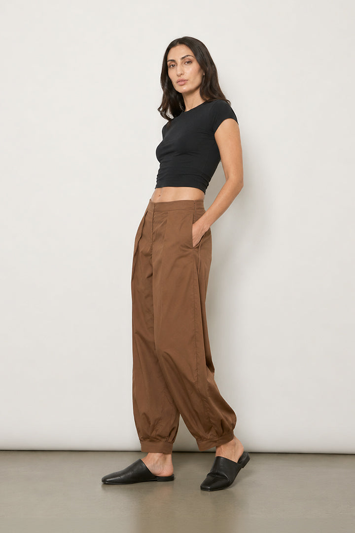 T-shirt crop de algodón