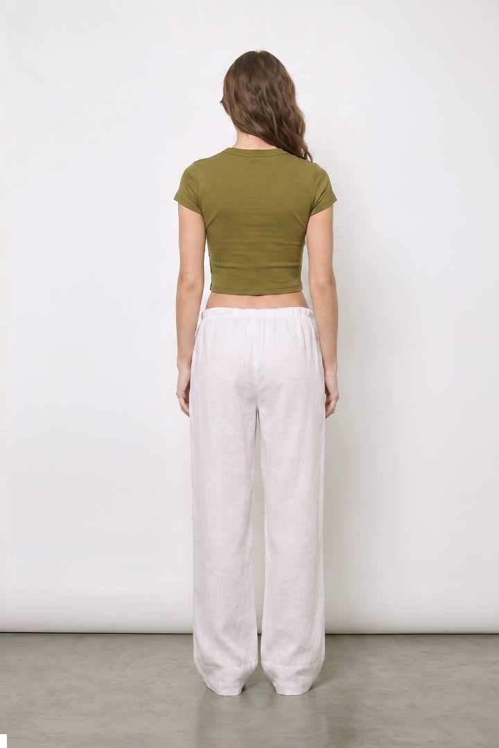 T-shirt crop de algodón