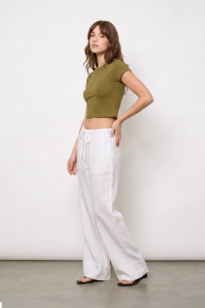 T-shirt crop de algodón