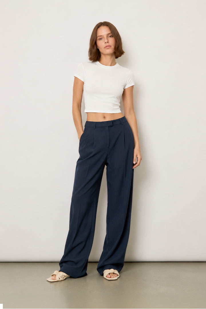 T-shirt crop de algodón