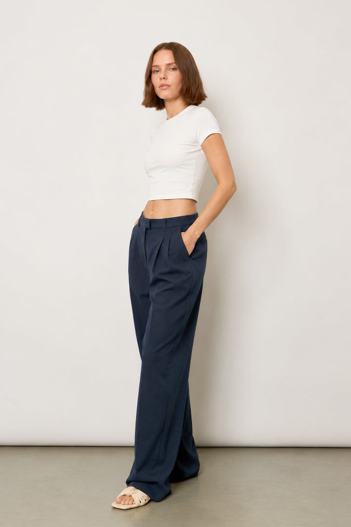 T-shirt crop de algodón