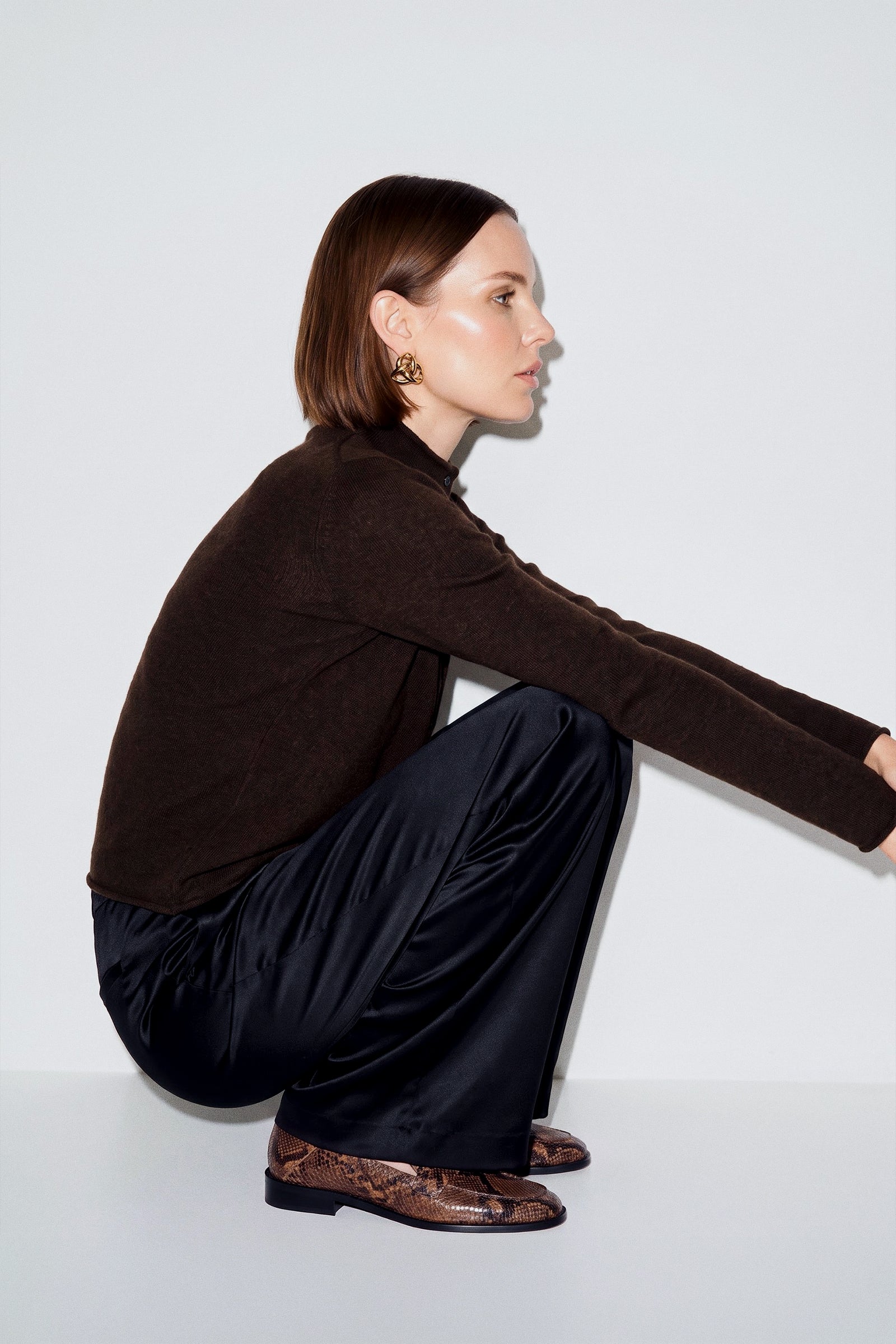 Soft Knit High Neck cardigan
