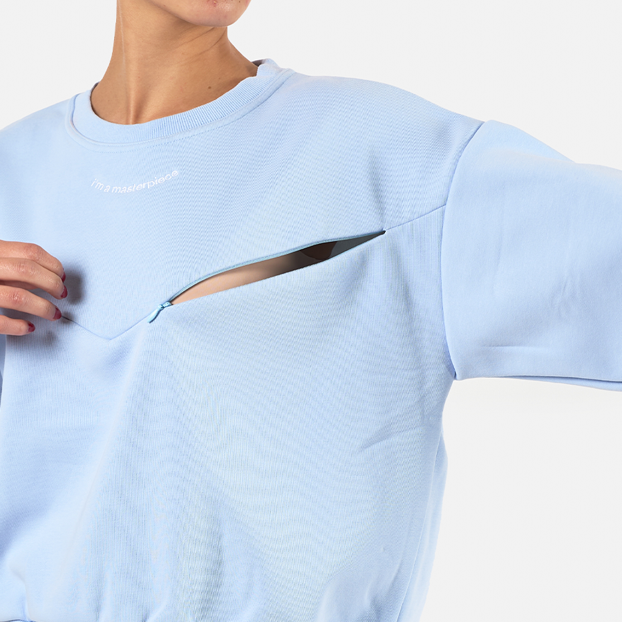 Maternity Crew Neck baby blue