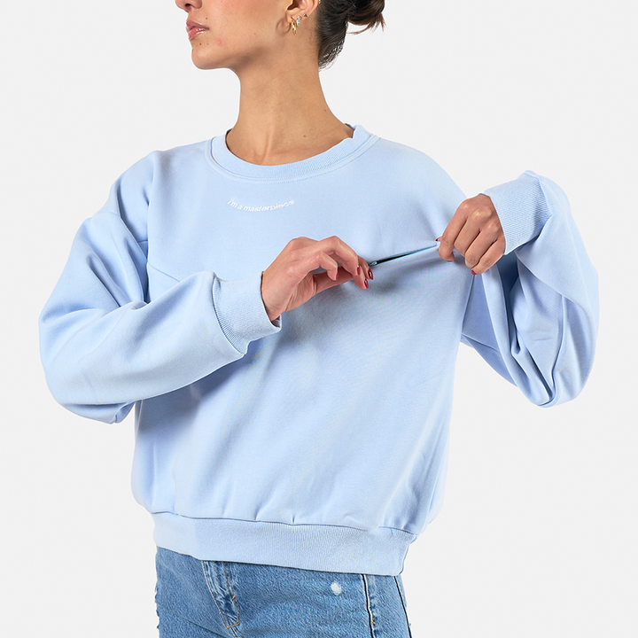 Maternity Crew Neck baby blue