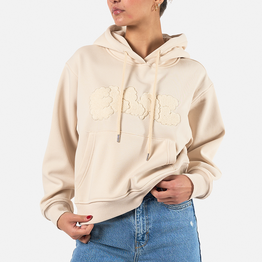 Fuzzy Hoodie Beige