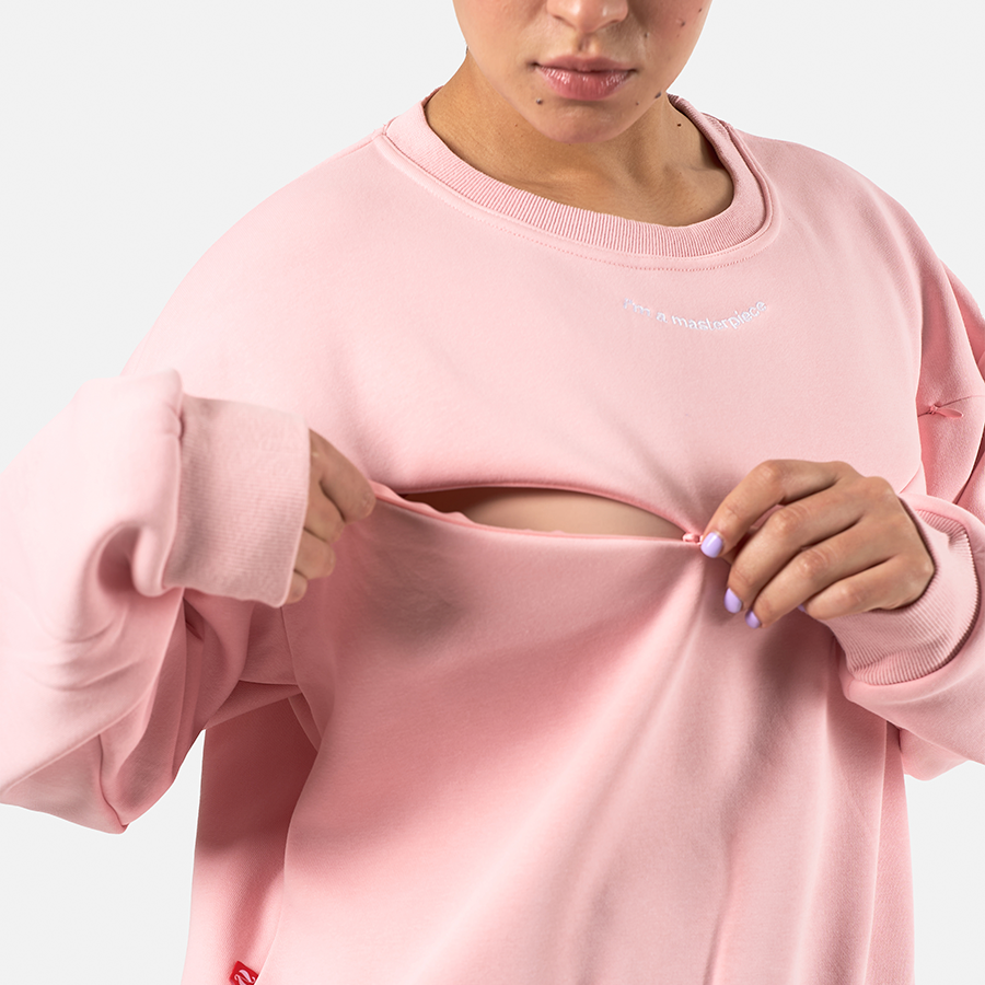 Maternity Crew Neck pastel pink