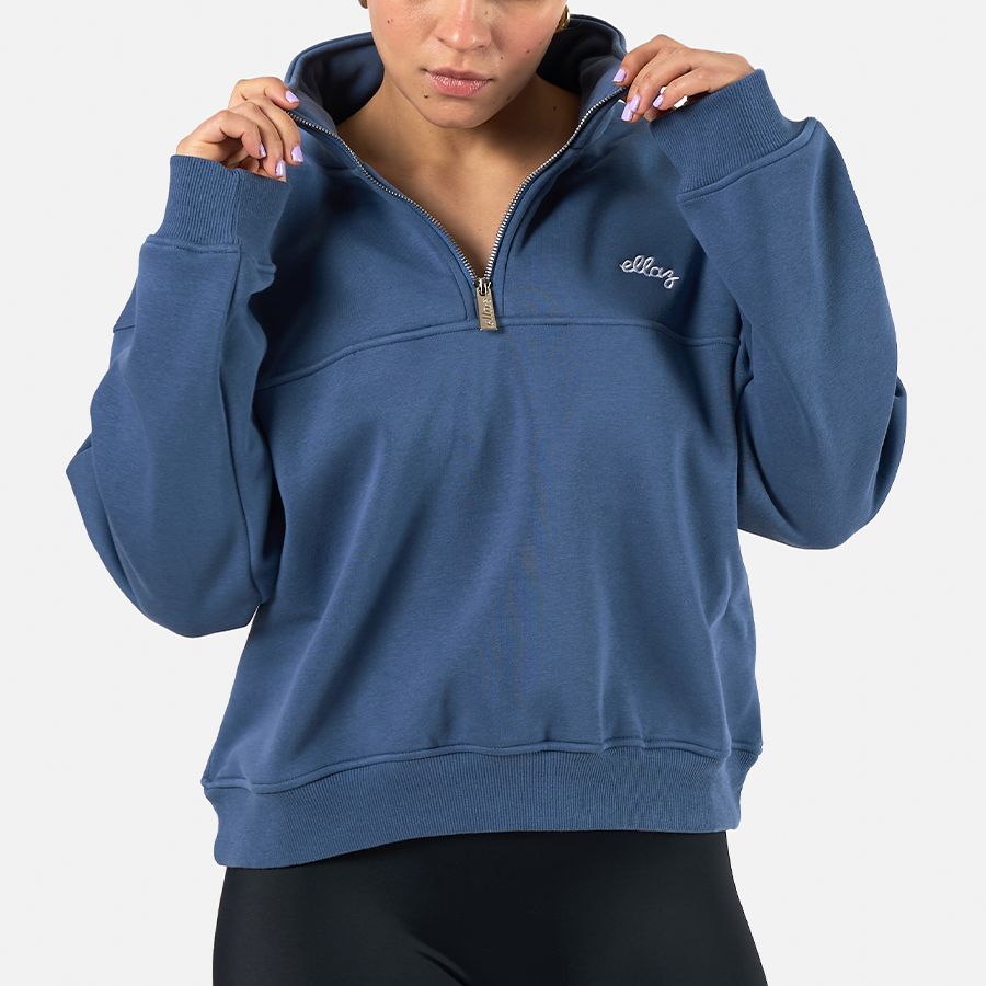 Ellaz 1/4 Zip Crew Neck navy