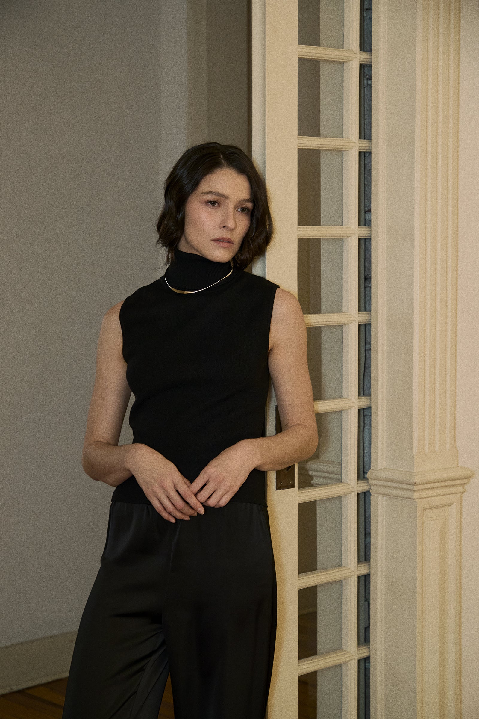 Plush Knit Turtle Neck Top