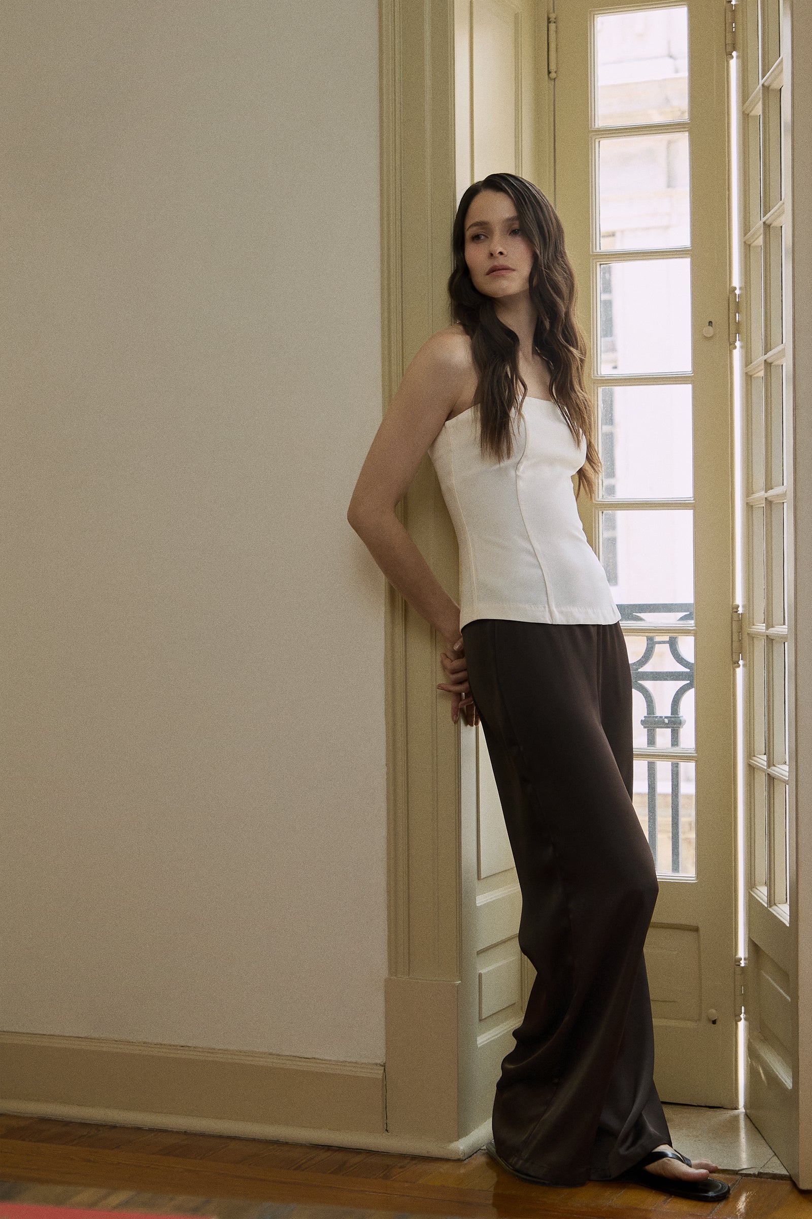 Blusa Strapless Tailored