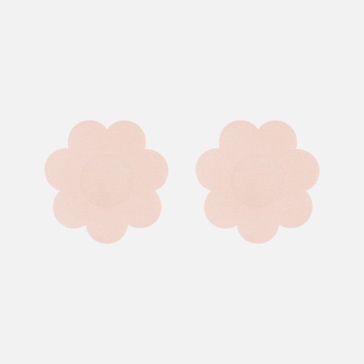 5 Pairs Nude Satin Flowers