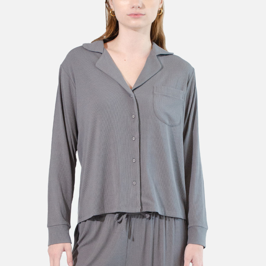 SET | Camisa de Botones & Short Cloud Pijama