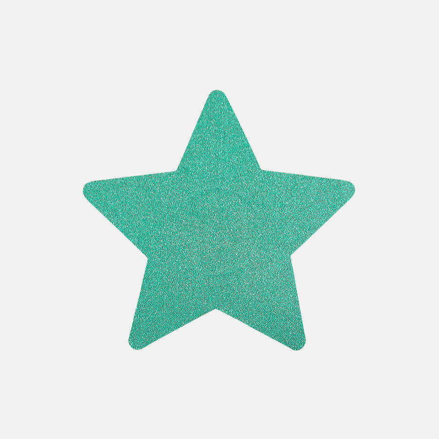 5 Pairs Green Satin Star