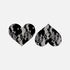 5 Pairs Black Lace Heart