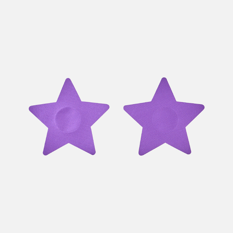 5 Pairs Purple Satin Stars