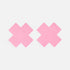 5 Pairs Pastel Pink Satin Cross