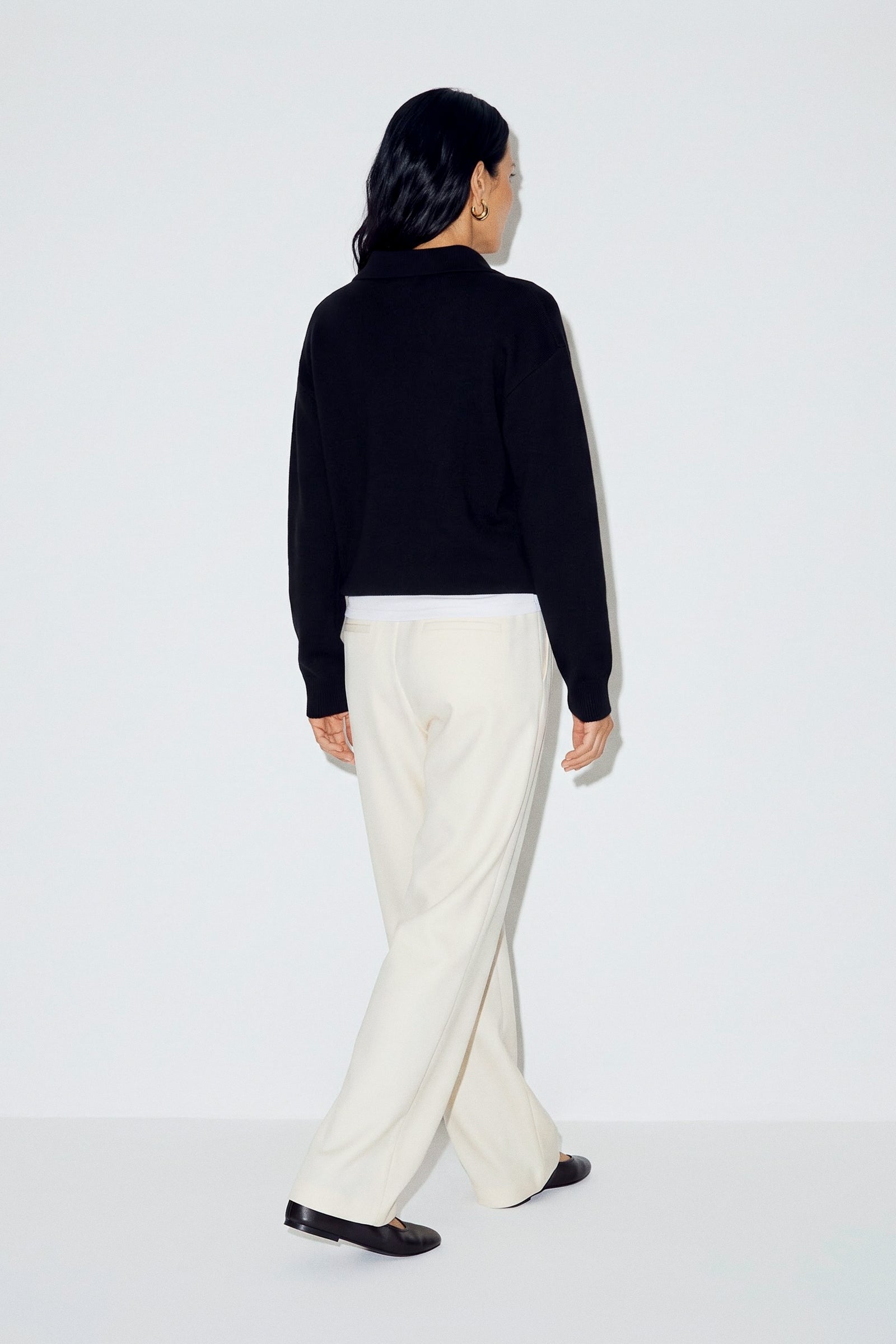Plush Knit Collared Sweater