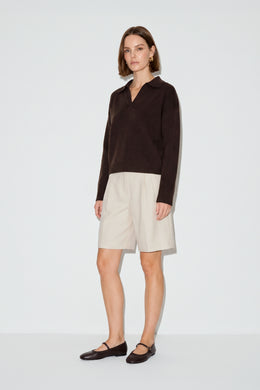 Plush Knit Collared Sweater