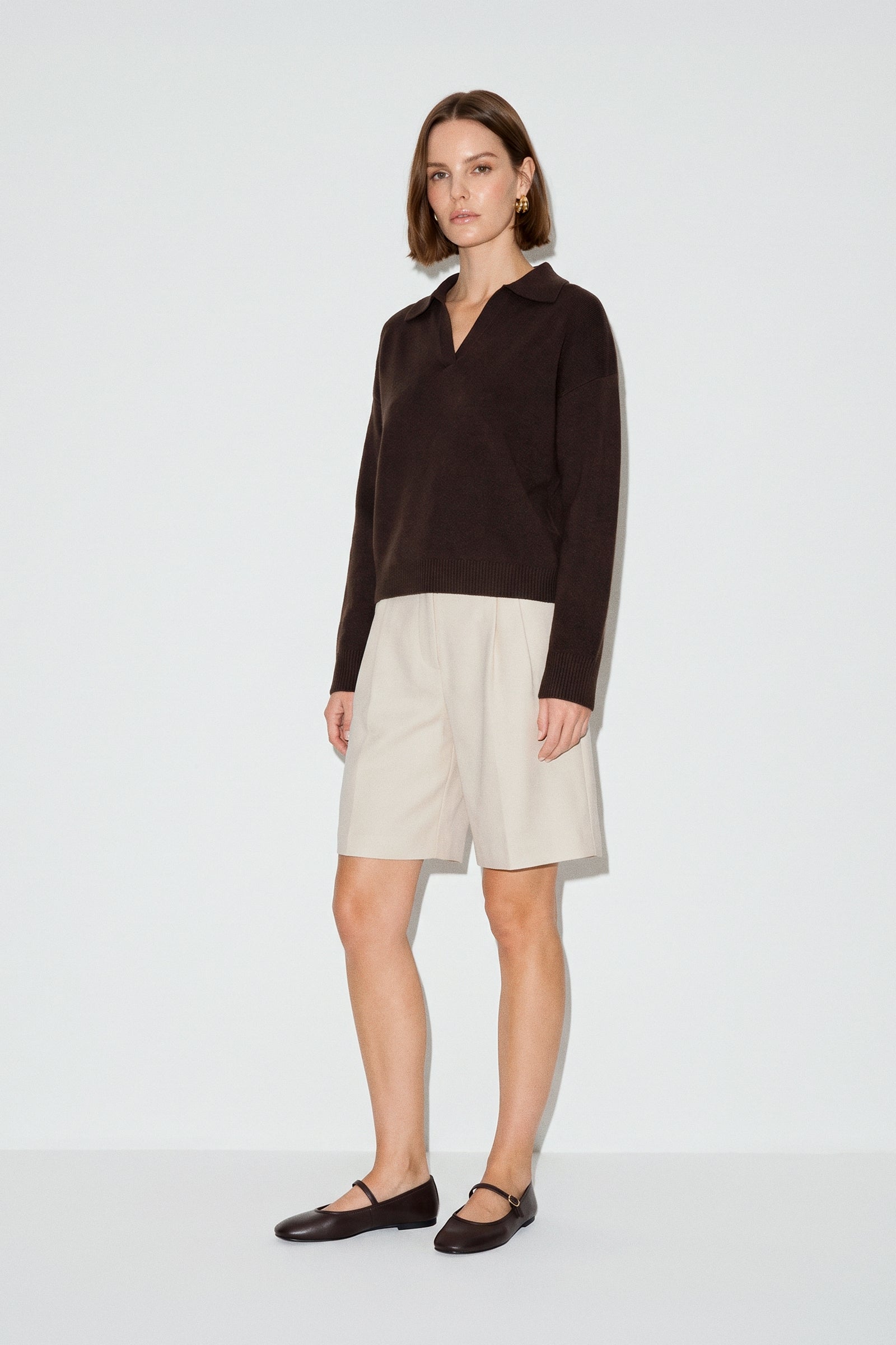 Plush Knit Collared Sweater