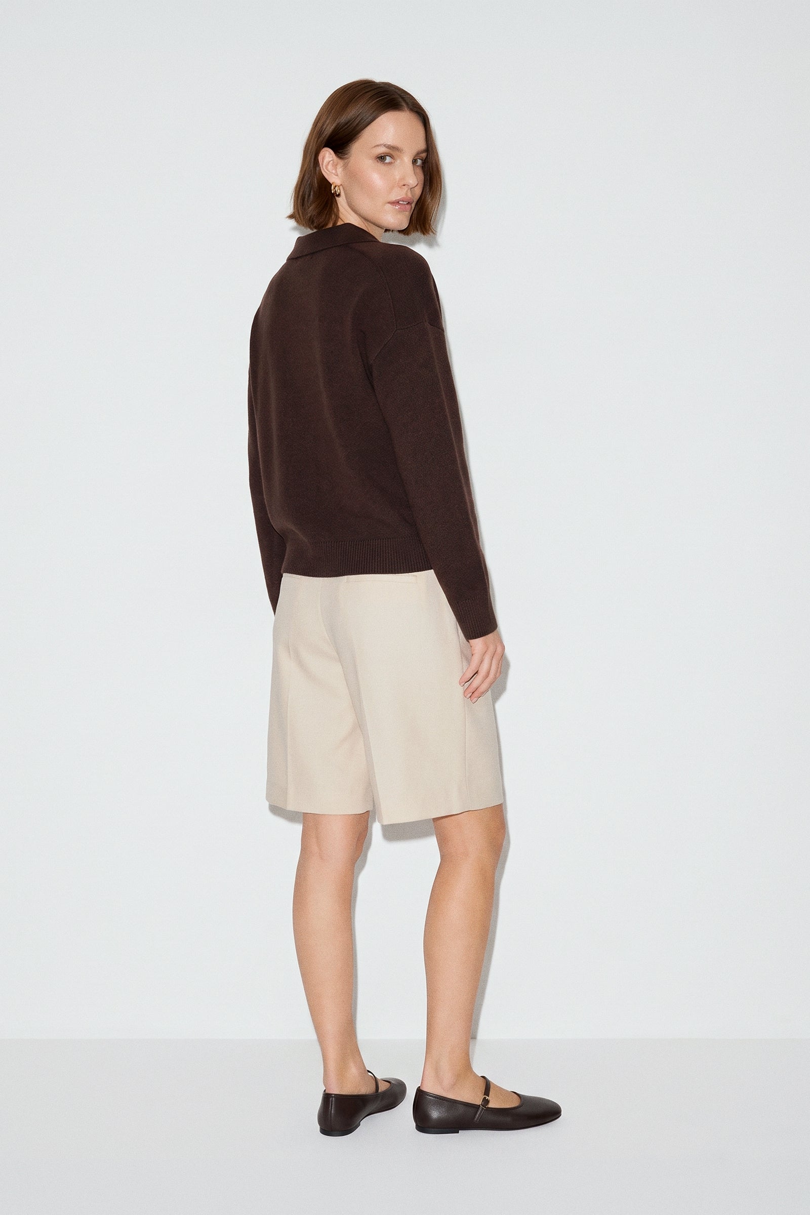 Plush Knit Collared Sweater