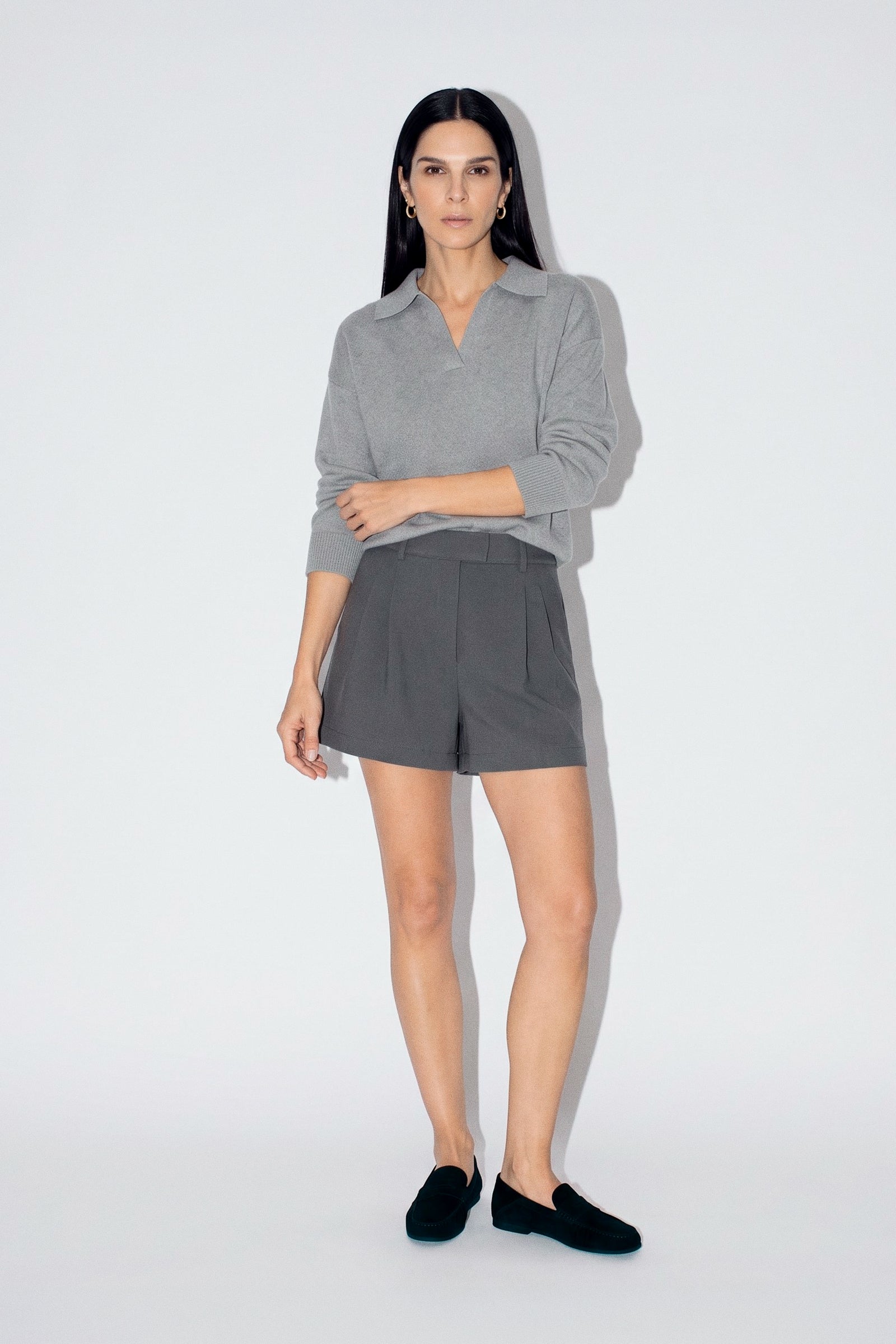 Plush Knit Collared Sweater