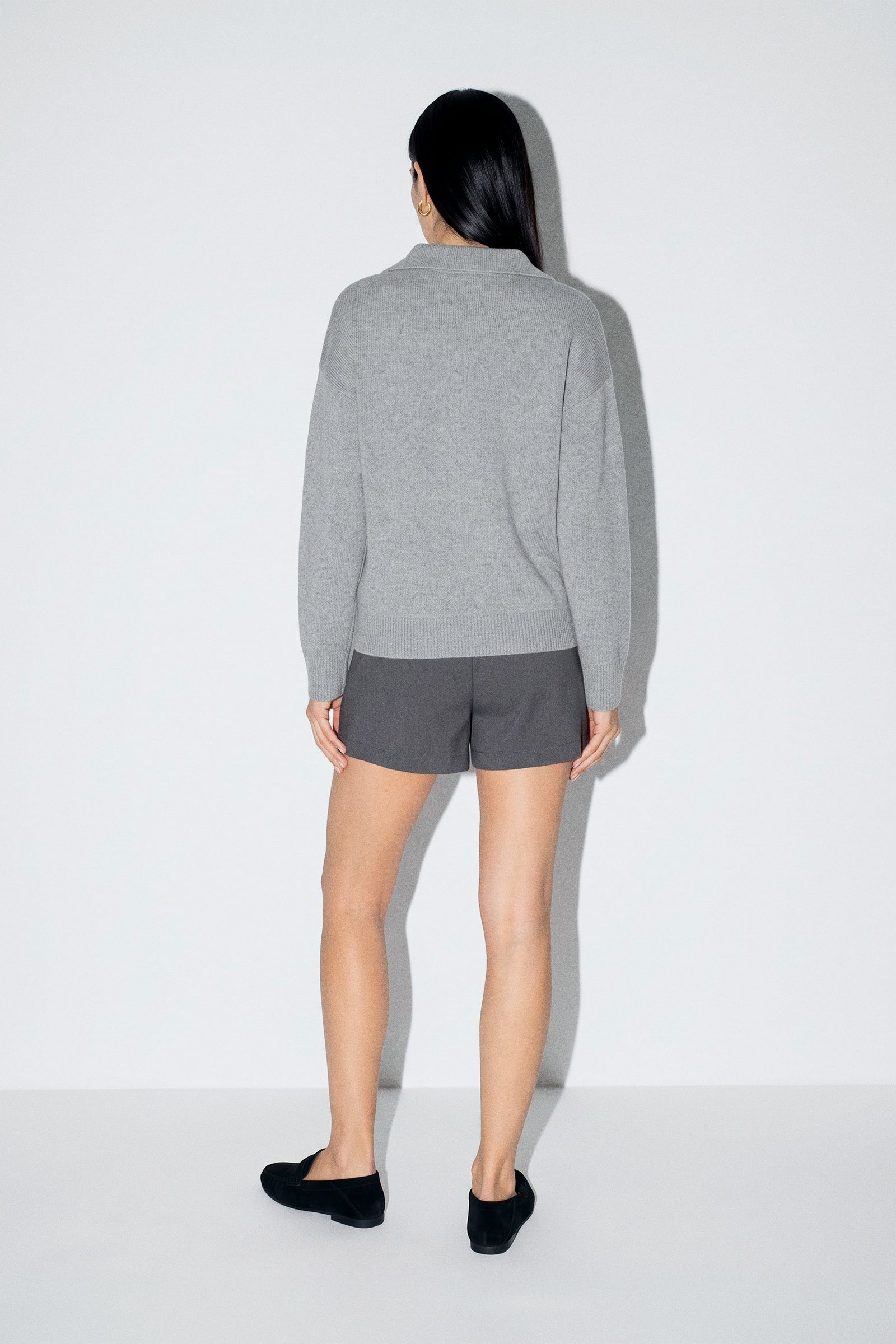 Plush Knit Collared Sweater